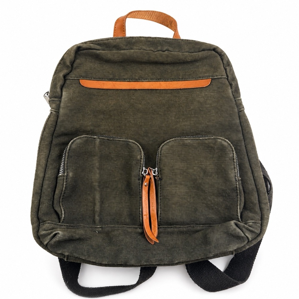 Moda Luxe Vintage Y2K Green Convertible Utility Backpack Shoulder Bag Unisex